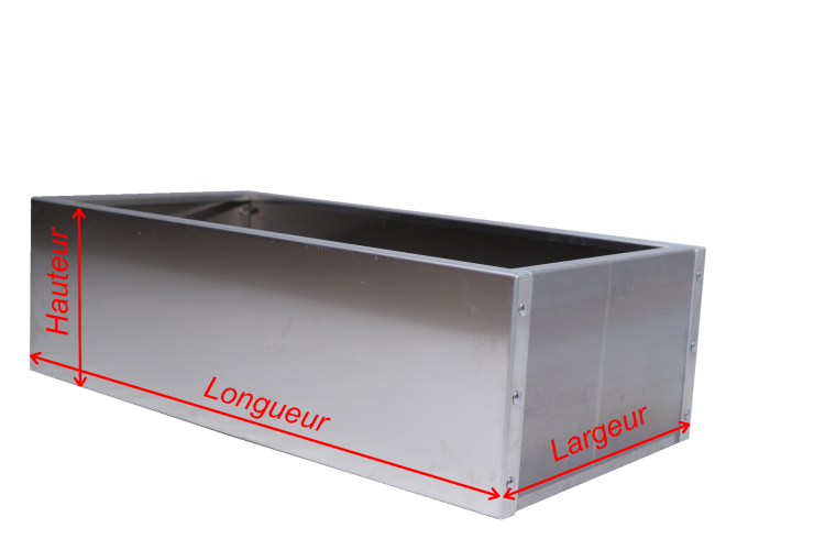 Bac en alu sur-mesure