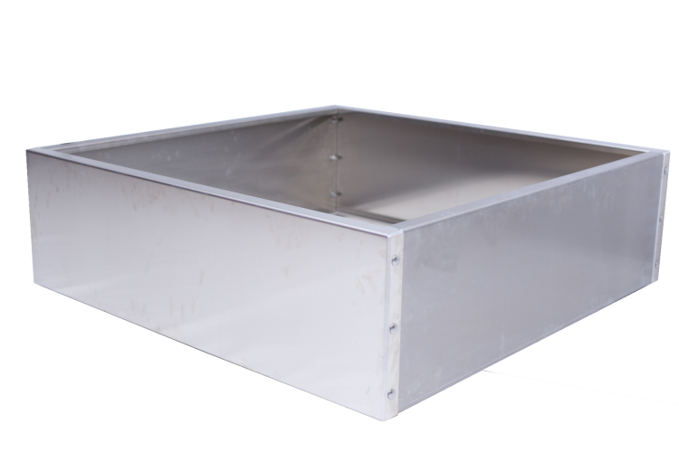 Jardinière carrée sans pieds avec fond - H. 370