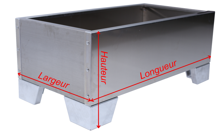 Jardinière en alu sur-mesure