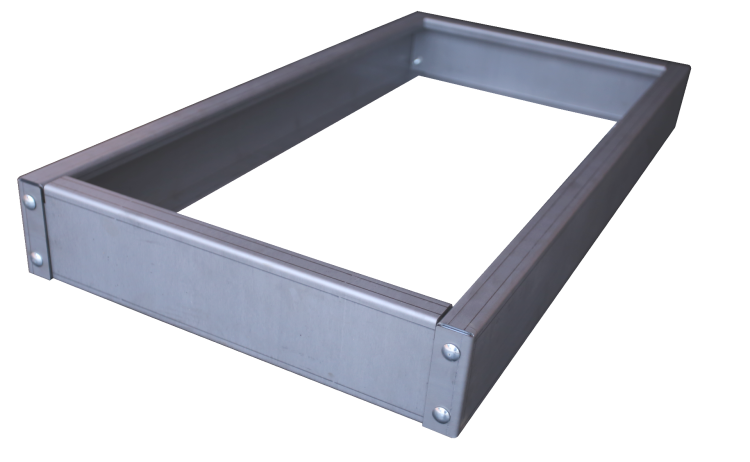 Bac rectangulaire en acier - Taille basse
